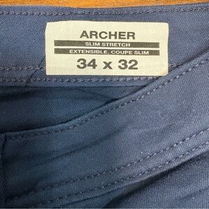 NWT Men’s 34x32 Buffalo David Bitton Archer Slim Stretch Pants - Navy